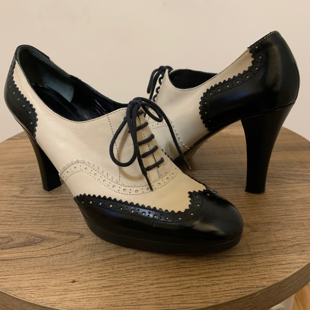 Wingtip Lace Up Heels by Via Spiga